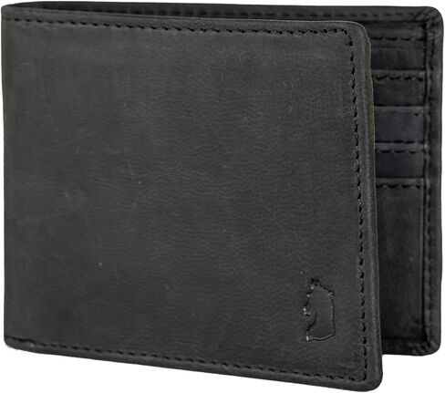 Mens wallets rfid blocking minimalist wallet for men, Thin Wallet for Men Slim, RFID Blocking Wallet, gifts for him - bifold wallet for men with id card holder, Black textured, Coffee in Saudi Arabia