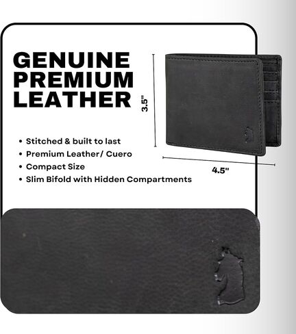 Mens wallets rfid blocking minimalist wallet for men, Thin Wallet for Men Slim, RFID Blocking Wallet, gifts for him - bifold wallet for men with id card holder, Black textured, Coffee in Saudi Arabia