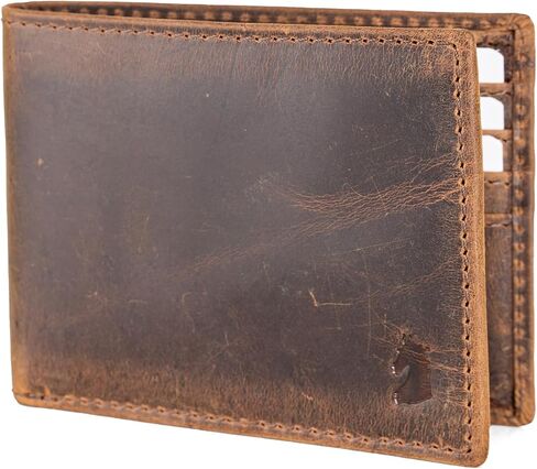 Mens wallets rfid blocking minimalist wallet for men, Thin Wallet for Men Slim, RFID Blocking Wallet, gifts for him - bifold wallet for men with id card holder, Black textured, Coffee in Saudi Arabia