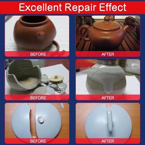 Ceramic Glue, Glue for Porcelain and Pottery Repair, Instant Strong Glue for Pottery, Porcelain, Glass, Plastic, Metal, Rubber and DIY Craft (25, Grams) in Saudi Arabia