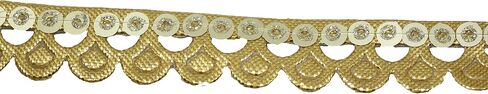 Craft Love Gota Patti Lace Border 18.5 Yards/ 17 Meters for Saree Blouse Dupatta Lehenga Sewing Crafts (1.5 cm Wide), ART-18042022B1 in Saudi Arabia