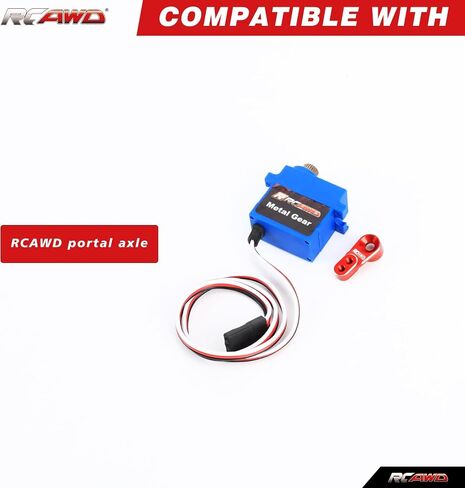 RCAWD 2.6 كجم مؤازرة تروس معدنية كاملة مع مؤازرة معدنية 25T لـ Traxxas TRX-4M 1/18 4WD RCAWD أجزاء بوابة خزانة مختلفة باللون الأزرق in Saudi Arabia
