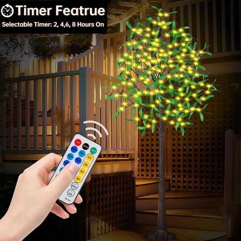 Lighted Olive Trees Artificial 4ft 60 LED Lights for Decoration Inside Outside, Prelit Fake Tree with 12 Fruits 120 Leaves Remote Electric Greenery Lights for Christmas Wedding Holiday Home Decor in Saudi Arabia