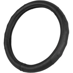 Motor Trend Ergonomic Grip Steering Wheel Cover/Protector for Small Size Steering Wheels in Cars, SUVs, Boats (13.5-14.5") (Carbon Fiber Synthetic Leather (Black))