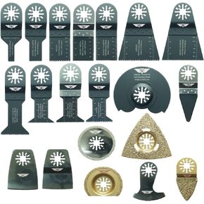 20 x TopsTools UNK20CD OMT Mix Blades for Bosch Fein MultiMaster (Non-StarLock) Makita Milwaukee Genesis Chicago Craftsmen Nextec Rockwell Ryobi Hitachi Multi Tool Accessories