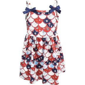 Unique Baby Girls USA Scaled Strap Dress