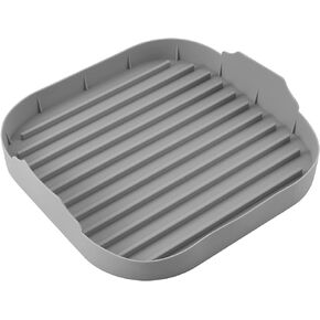 Microwave Bacon Maker, Food Grade Silicone Bacon Cooker for Microwave Oven Silicone Bacon Tray (Gray)
