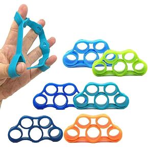 Finger Strengthener Grip Resistance Bands Grip Strength Trainer Finger Grip Strengthener Strength Trainer Gripper Set for Arthritis Carpal Tunnel Exercise Guitar and Rock Climbing