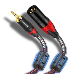 Jack 3.5mm to 3-Pin XLR Male Audio Cable, 3M/10FT 1/8 Inch to XLR Male Microphone Cable, XLR to 3.5mm Unbalanced Patch Cable, Aux 1/8'' 3.5mm Plug to XLR Mic Interconnect Wire Speaker Cable