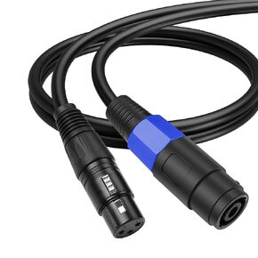 SinLoon Speakon to XLR Cable 22AWG Speakon to XLR 3Pin Female Audio Extension Cable with Twist Lock for Amplifier Pro DJ PA Stage(0.5M/1.6FT Speakon Male)