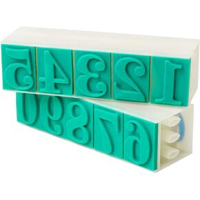 uxcell Rubber Head Number Stamp Set Large Detachable 0-9 Digits Arabic Numerals Stamps Combination Number Stamp for DIY Craft Card Making