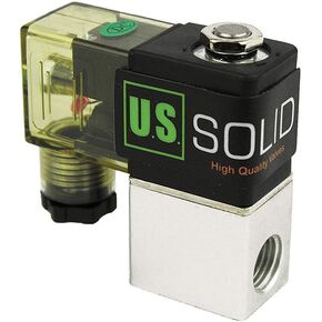 1/4" Female NPT 2 Way 2 Position Pneumatic Electric Solenoid Valve DC 12V from U.S. SOLID