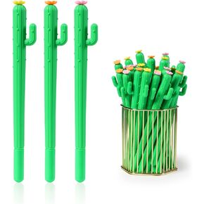 Keazexi- Cactus Shaped Roller Pens, Cactus Gel Ink Pens, Writing Pens,For School Home Office Stationery Store Kids Girls Gift.(30 Pieces)