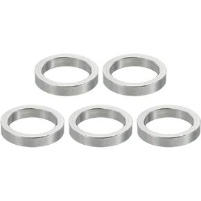 PATIKIL M12 Stainless Steel Spacers, 5 Pcs Metal Spacer Stainless Steel 12.2mm ID x 16mm OD x 2mm L Spacers Screw Standoff for 1/2" or M12 Screw
