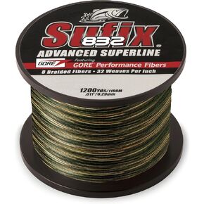 Sufix 832 Braid 15 Lb 660-315CA: 832 Braid 15 lb Camo, One Size