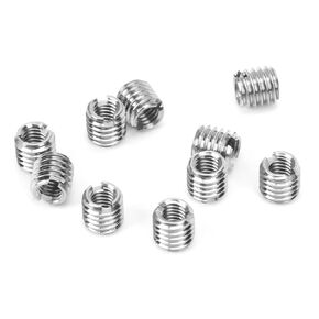 10Pcs Reducer Nuts, M4 x 0.7 Female to M6 x 1 Male Stainless Steel Thread Insert Nuts Length 6mm Screw Sleeves for Industrial Machine Maintenance Repairing
