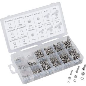 Titan 45250 Metric Nut and Bolt Assortment-475 Piece (M4, M5, M6), Steel