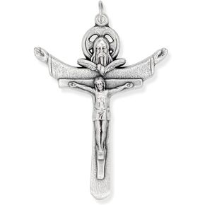 Gifts Catholic, Inc. Large Trinity Rosary Crucifix 2-5/8 Inch The Father, The Son and The Holy Spirit