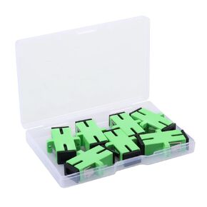 25 Pack SC/APC Singlemode Fiber Optic Coupler SC Female to SC Female Simplex Single Mode Fiber Optical Adapter Network Internet Connector with Mount Panel