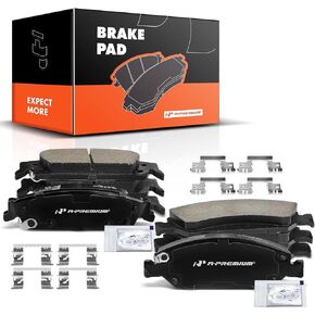A-Premium Front & Rear Ceramic Disc Brake Pads Set Compatible with Select Cadillac, Chevy and GMC Models - Silverado 1500/Sierra 1500 14-18, Escalade/Escalade ESV/Suburban/Tahoe/Yukon XL/Yukon 15-20