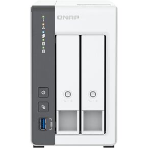 QNAP TS-216G-US - The Most Affordable 2-Bay 2.5GbE Desktop NAS, Equipped with ARM Cortex-A55 Quad-Core CPU, Built-in NPU and 4GB DDR4 RAM (Diskless)