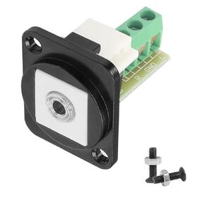 QIANRENON TRS 1/8 Stereo Solderless Crimp Panel Connector TRS 3.5mm Female to Wiring Terminal Coupler,XLR Panel Mount,for Stereo Cable Speakers and Headphones