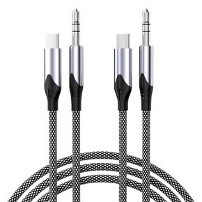سلك iPhone 15 AUX، 2 حزمة USB C إلى 3.5 مم كابل مقبس صوت Aux، محول مقبس سماعة الرأس 3.3 قدم كابل صوت ستيريو Aux ذكر لهاتف iPhone 15 Pro Max 15 Plus، Galaxy S23 S22 S21 S20 Note 20، Pixel، iPad Pro in Kuwait