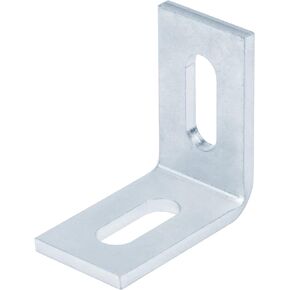 6 Pcs 2 Slot Hole Adjustment Angle Bracket, Fit for 1/2" Bolt in 1-5/8" Strut Channel, L Shaped Corner Angle, 5.7mm Thickness