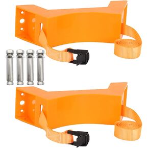 Cylinder Wall Mounted Bracket, Propane Tank Bracket Nitrogen Gas Cylinder Holder, with Screws and Safety Chain Supported 59inch, Suitable for On-The-Go OTG, Rv Water Softener (Black, 2pcs)