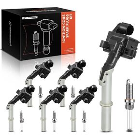 A-Premium Set of 6 Ignition Coil and Iridium Spark Plugs Compatible with Mercedes-Benz - V6 3.5L FLEX - C300 2013-2014, C350 2012-2014, E350 2012-2016, ML350 2012-2015