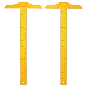 Healifty Sewing Ruler T Shirt Ruler 2pcs Plastic T Shape Rulers Graduated T Square Transparent T- Ruler for Art Framing& Drafting Carpentry Architecture Architect Ruler Scale Ruler