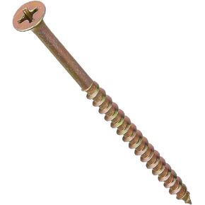 The Hillman Group 47675 8-Inch x 3-Inch All Purpose Wood Screw with Phillips Drive, 1-Pound , Yellow