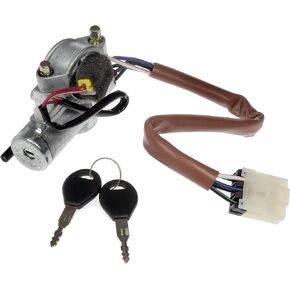 Dorman 989-041 Ignition Lock Cylinder, Key Lock, Silver, Black, Replaces Select Nissan Models