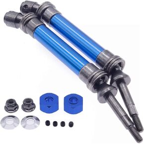 2pcs #45 Steel CVD Drive Shaft Rear for rc Hobby Model car 1-10 ECX 2WD Series Upgraded hop-up Parts(Dark Blue)