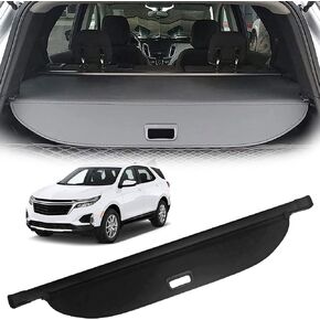 Retractable Cargo Cover Black Compatible with 2018-2024 GMC Terrain & Chevrolet Equinox (Upgrade Version: Including a Small Flap)