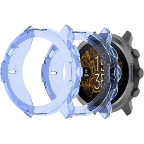 TPU Protector Cases for Suunto 7,Soft Protective Bezel Covers Anti-Shock Cover Accessories for Suunto 7 GPS Smartwatch (Black x 2) in Kuwait