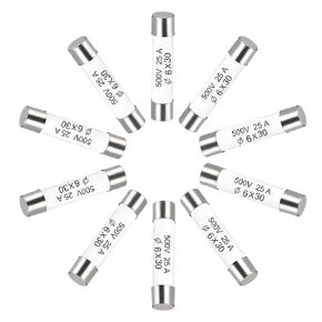 uxcell Ceramic Cartridge Fuses 16A 500V 6x30mm Ceramic Fuses Fast Blow Replacement for Amplifier Energy Saving Lamp Ballast 10pcs