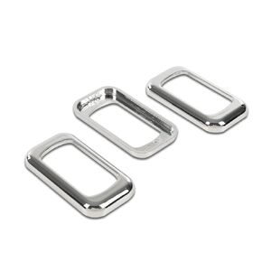 CHEDA Chrome Rocker Switch Trim Bezel Compatible with Peterbilt/Keworth/Freightliner (Set/3)