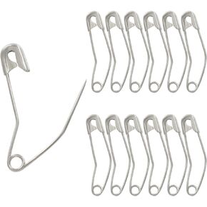 120Pcs 1-1/2 Inch Curved Safety Pins, Quilting Basting Pins Versatile and Sturdy Nickel-Plated Steel Pins for Precise Quilting