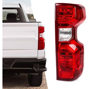 Huray Tail Light Assembly for Chevy Silverado 2019 2020 2021 2022 2023 (Only for Halogen Type) OE Style Assembly Rear Brake Lamp Passenger Side