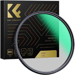 K&F Concept 105mm Circular Polarizers Filter Polarizing Filter 28 Multi-Layer Coated Super Slim High Definition CPL Lens Filter (Nano-X Series)