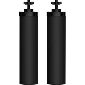 [New Upgraded Ultrafiltration] AQUACREST Black Water Filter, Replacement for Berkey® BB9-2® Black Purification Elements, Berkey® Gravity Water Filter System, 2 Pack