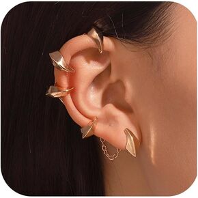 Punk Devil Claw Ear Cuff Earring Vintage Devil Dragon Claw Ear Cuff Earring Gothic Claw Cartilage Ear Wrap Earrings Jewelry for Women Girls
