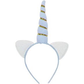Glitter Sequins Unicorn Ears with Horn Headband for Party, Festivals, Accessories, Birthday, Events.