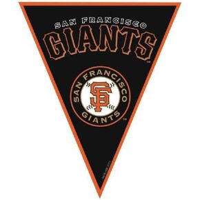 San Francisco Giants MLB Black & Orange Plastic Pennant Banner - 12' (Pack Of 1) - Perfect For Game Day & Baseball Fans