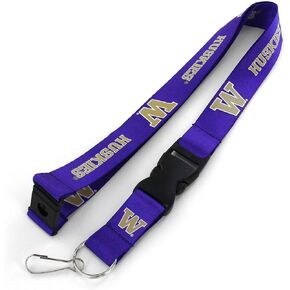 aminco NCAA Washington Huskies Team Lanyard , Black