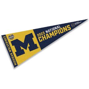 Michigan Team University Wolverines Pennant 2023 National Champions Banner