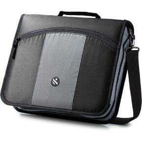 3-Inch Zipper Binder, 3 Round Rings Binder with Expanding File and Shoulder Strap, Black12