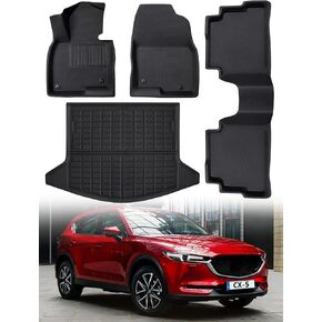 4 قطع 2024 2023 لسجادات أرضية Mazda CX5، 2022 2021 2020 2019 2018 2017، XPE حماية من جميع الأحوال الجوية مقاومة للماء ومضادة للانزلاق للمقعد الأمامي والثاني والخلفي، ملحقات السيارة in Kuwait