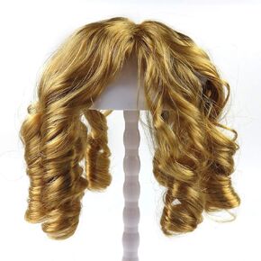 Pet Supplies -Dog Costumes Queen Style Pet Dog Wigs-Gift Gold Yellow